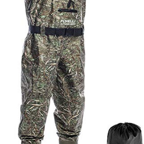 Foxelli Nylon Chest Waders – Camo Fishing Waders for Men with Boot...