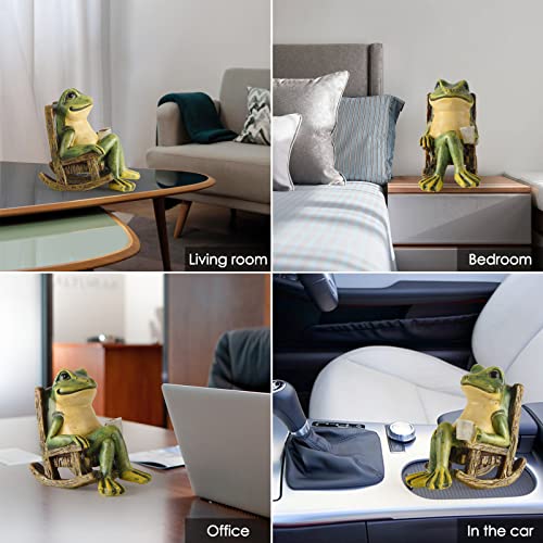 FOXMIS Miniature Frog Garden Statue Spring Home Decor Fairy Garden...