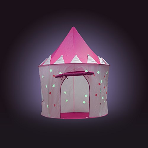 Fox Print Princess Castle Play Tent with Glow in the Dark Stars, c...