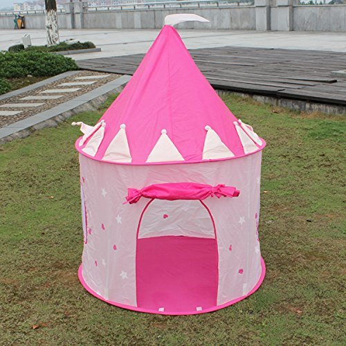 Fox Print Princess Castle Play Tent with Glow in the Dark Stars, c...