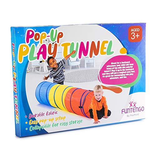 FoxPrint Pop Up Kid’s Play Tunnel for Toddlers Indoor and Outdoor,...