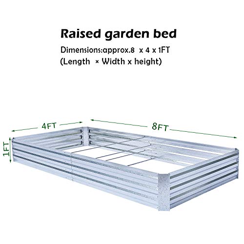 FOYUEE Galvanized Raised Garden Beds for Vegetables Large Metal Pl...