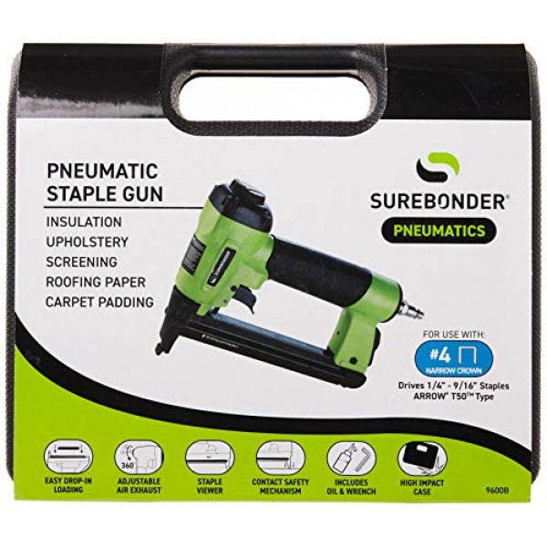 Surebonder 9600B Pneumatic Heavy Duty Standard T50 Type Stapler A...