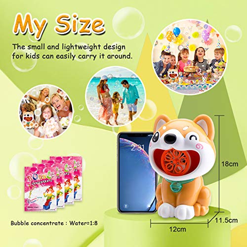 Bubble Machine Blower Maker for Toddlers - Automatic Portable Dog ...