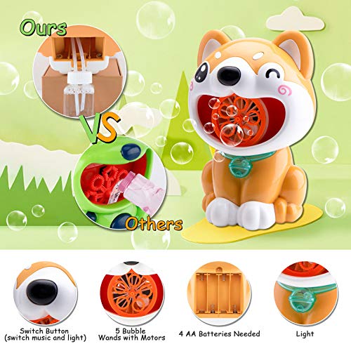 Bubble Machine Blower Maker for Toddlers - Automatic Portable Dog ...