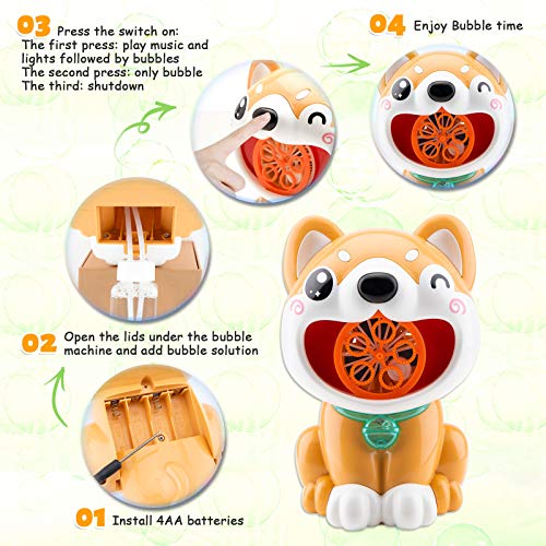 Bubble Machine Blower Maker for Toddlers - Automatic Portable Dog ...