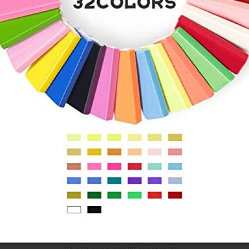 FRABERY Polymer Clay 32 Colors, Non-Toxic Oven Bake Clay, Glossy M...