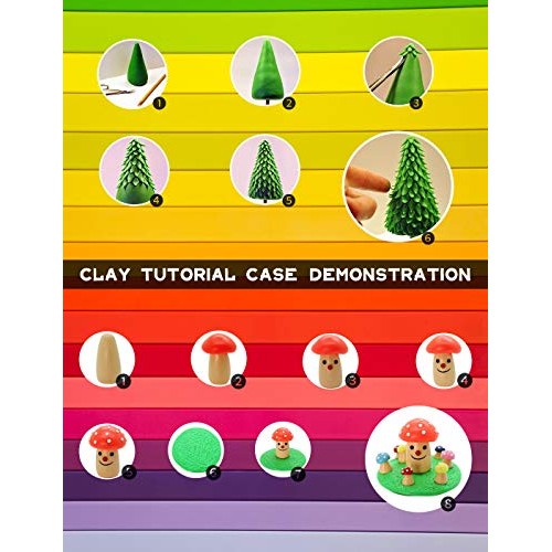 FRABERY Polymer Clay 32 Colors, Non-Toxic Oven Bake Clay, Glossy M...
