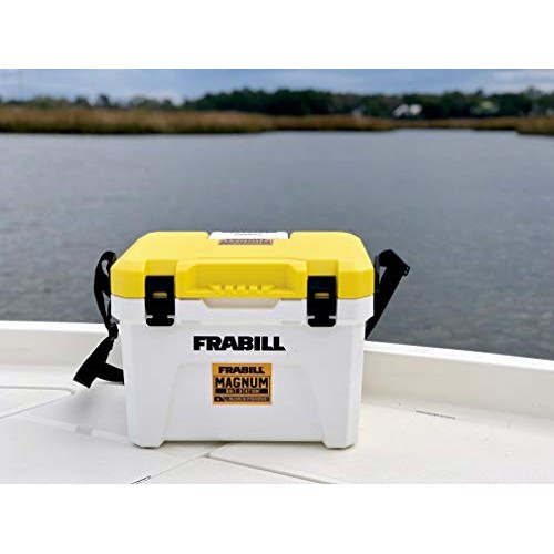 Frabill Magnum Bait Station 19 Quart Live Bait Well, White and Yellow