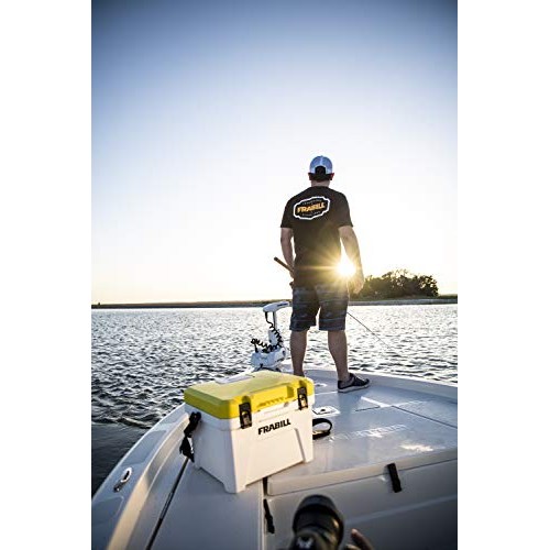 Frabill Magnum Bait Station 19 Quart Live Bait Well, White and Yellow