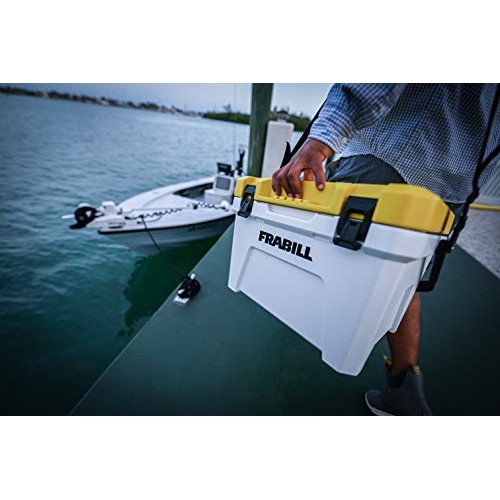 Frabill Magnum Bait Station 19 Quart Live Bait Well, White and Yellow