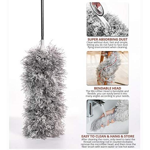 Webster Cobweb Duster, Feather Duster for Home, Extendable Dusters...