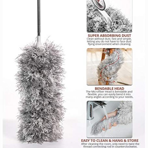 Webster Cobweb Duster, Feather Duster for Home, Extendable Dusters...