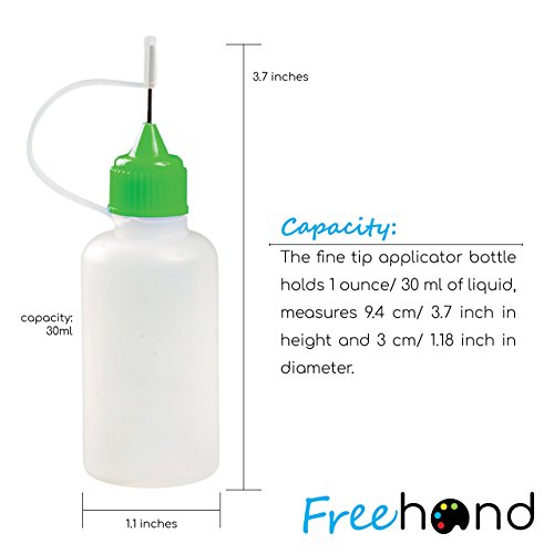 Precision Tip Applicator Bottle Four 1 Oz. Bottles and 12 Tips for...