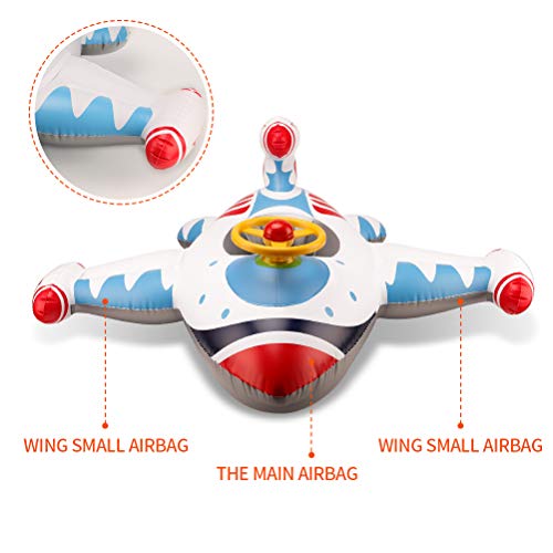 Free Swimming Baby Inflatable Airplane Swimming Float Seat Boat Po...