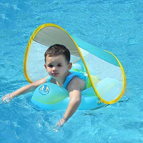 Free Swimming Baby Inflatable Baby Swimming Float with Safe Bottom...