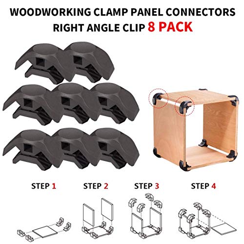 Freeby Wood Clamp Panel Connectors Right Angle Clip Set for Creati...