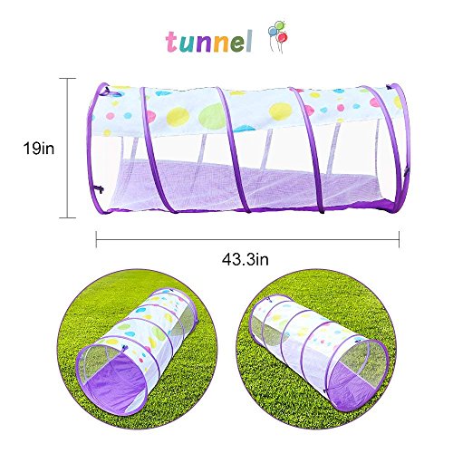 freecorner Kids Play Tent, Polka Dot 3-in-1 Folding Children Play ...
