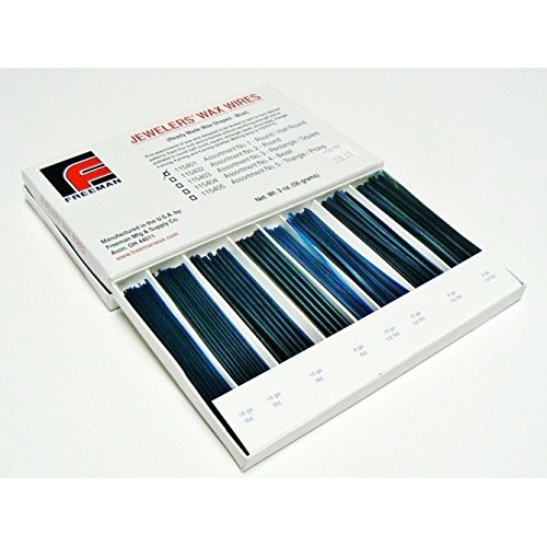 Wax Wires Jewelers Wax Wire Assortment Round & 1/2 Round Jewelry D...