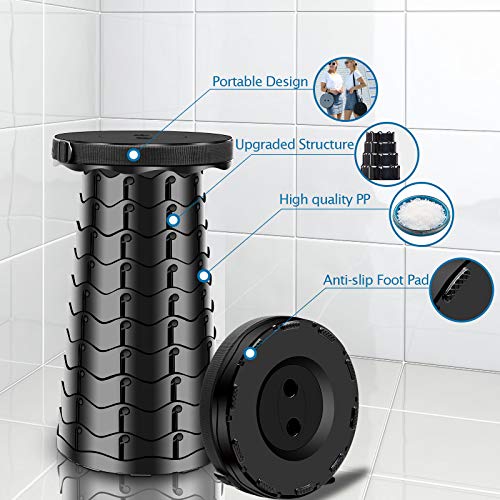 Portable Chair, Upgraded Folding Stool, Adjustable Camping Chair, ...