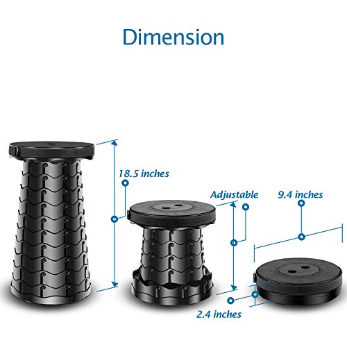 Portable Chair, Upgraded Folding Stool, Adjustable Camping Chair, ...