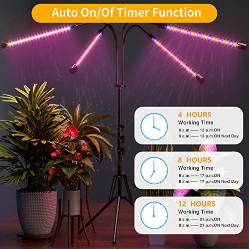Grow Light with Stand, FRENAN Grow Lights for Indoor Plants with R...