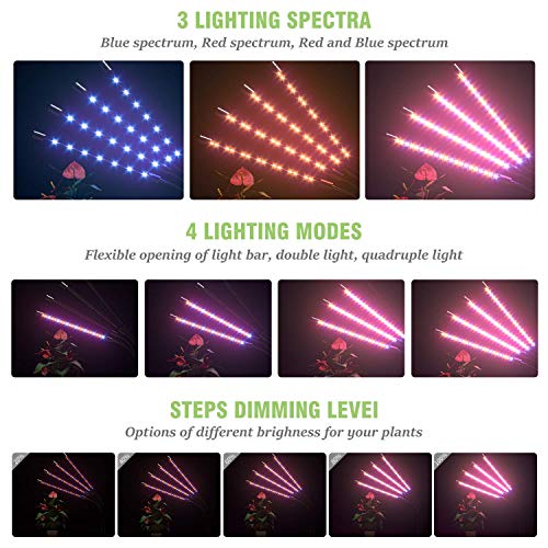 Grow Light with Stand, FRENAN Grow Lights for Indoor Plants with R...