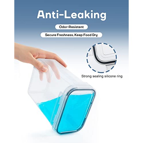 Airtight Food Storage Containers with Lids, Clear Pantry Canister ...