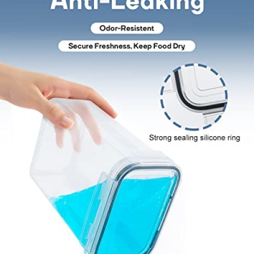 Airtight Food Storage Containers with Lids, Clear Pantry Canister ...