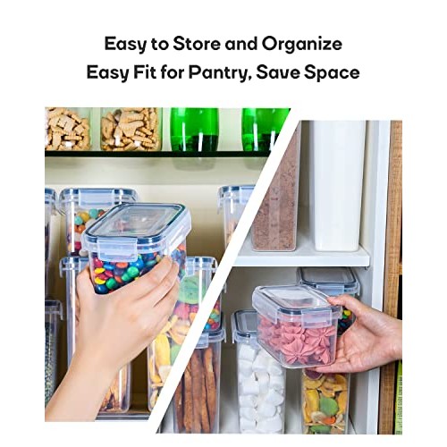 Airtight Food Storage Containers with Lids, Clear Pantry Canister ...