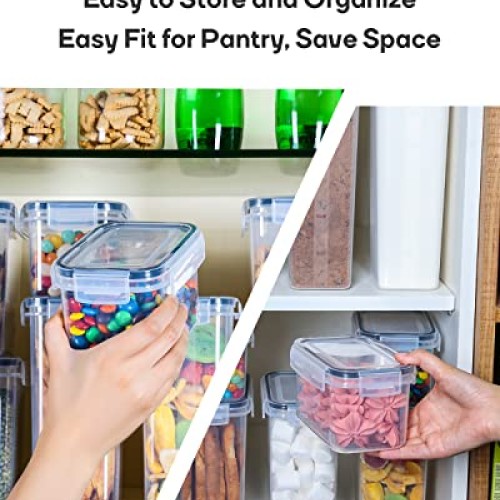 Airtight Food Storage Containers with Lids, Clear Pantry Canister ...