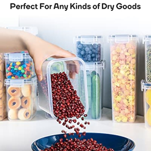 Airtight Food Storage Containers with Lids, Clear Pantry Canister ...