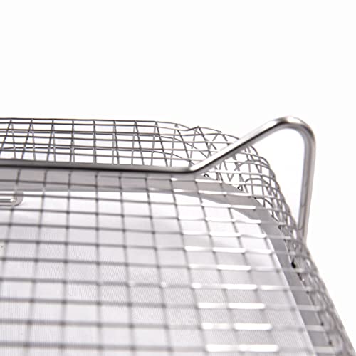2 Piece Air Fryer Basket for Oven,Stainless Steel Crisping Basket ...