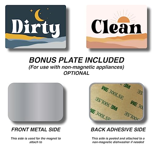 Boho Decor Dishwasher Magnet Clean Dirty Sign, Strong Clean Dirty ...