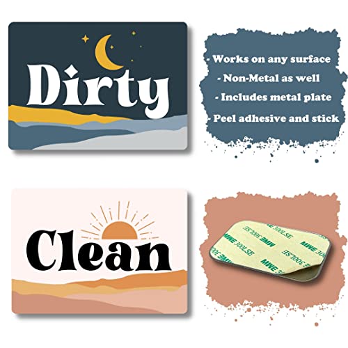 Boho Decor Dishwasher Magnet Clean Dirty Sign, Strong Clean Dirty ...