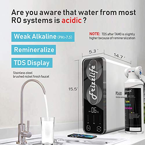Frizzlife RO Reverse Osmosis Under Sink Water Filtration System - ...