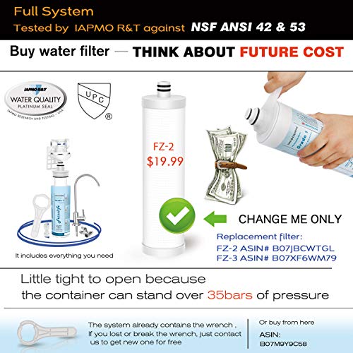 Frizzlife Under Sink Water Filter-Quick Change Under Counter Drink...