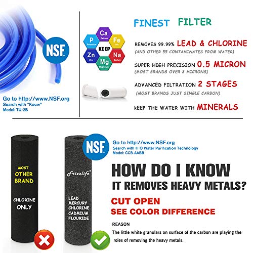 Frizzlife Under Sink Water Filter-Quick Change Under Counter Drink...
