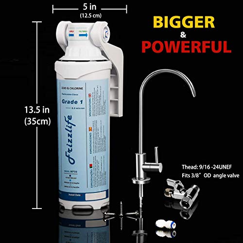 Frizzlife Under Sink Water Filter-Quick Change Under Counter Drink...
