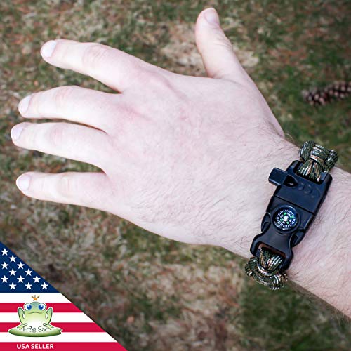 FROG SAC 3 Paracord Bracelets for Men - Camo Paracord Survival Bra...