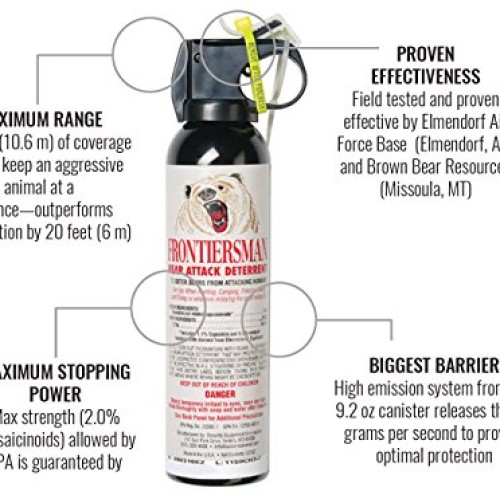 Frontiersman Bear Spray - Maximum Strength & Maximum Range - 30 Fe...