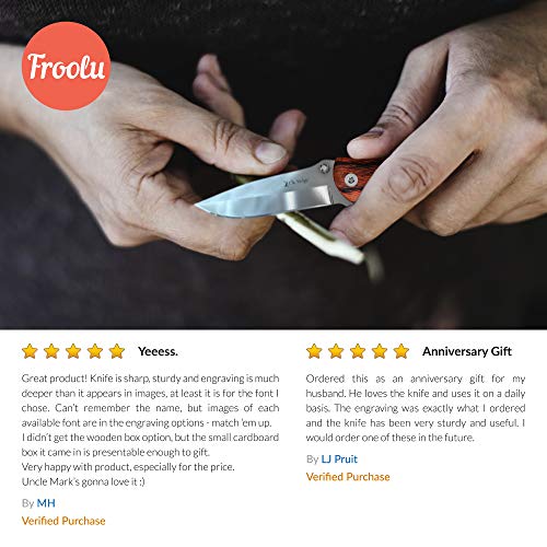Custom Engraved Pocket Knife - Fishing, Camping, Hunting Knife - P...