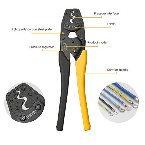 Fryic Ratchet Terminal Crimping Tool VSR-16D Used for 14-2 AWG Si...