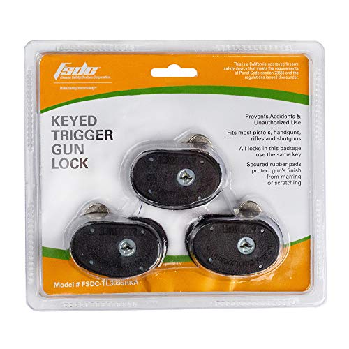 FSDC-TL3095RKA California DOJ-Approved Keyed Trigger Lock 3-Pack