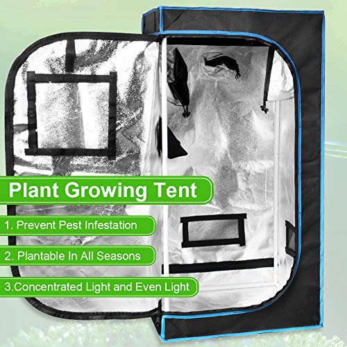 24 x 24 x 48 Indoor Plant Grow Tent Complete Kit, Hydroponics T...
