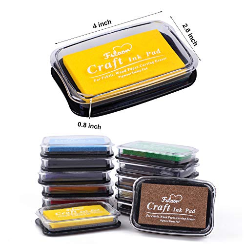 Fstaor Craft Large Ink Pad for Rubber Stamps, Non-Toxic Washable S...