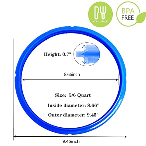 Silicone Sealing Ring for InstaPot - 3 Pcs Replacement Silicone Ga...