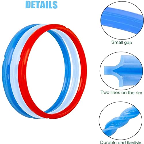 Silicone Sealing Ring for InstaPot - 3 Pcs Replacement Silicone Ga...
