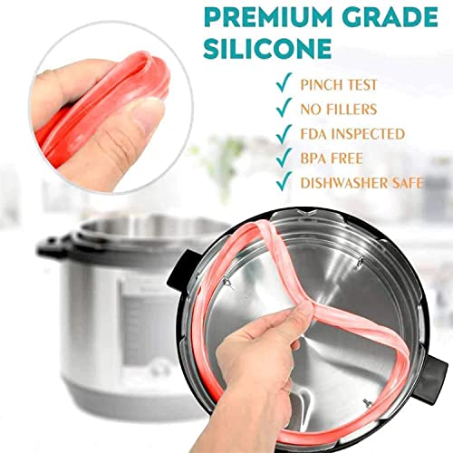 Silicone Sealing Ring for InstaPot - 3 Pcs Replacement Silicone Ga...