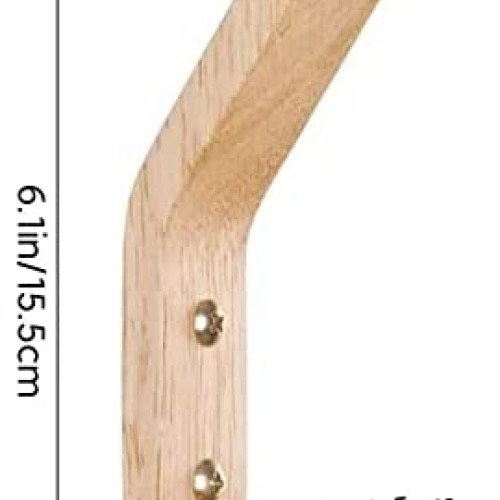 Fujinzhu Wood Hooks Wall Mounted,Decorative Natural Wood Coat Hang...